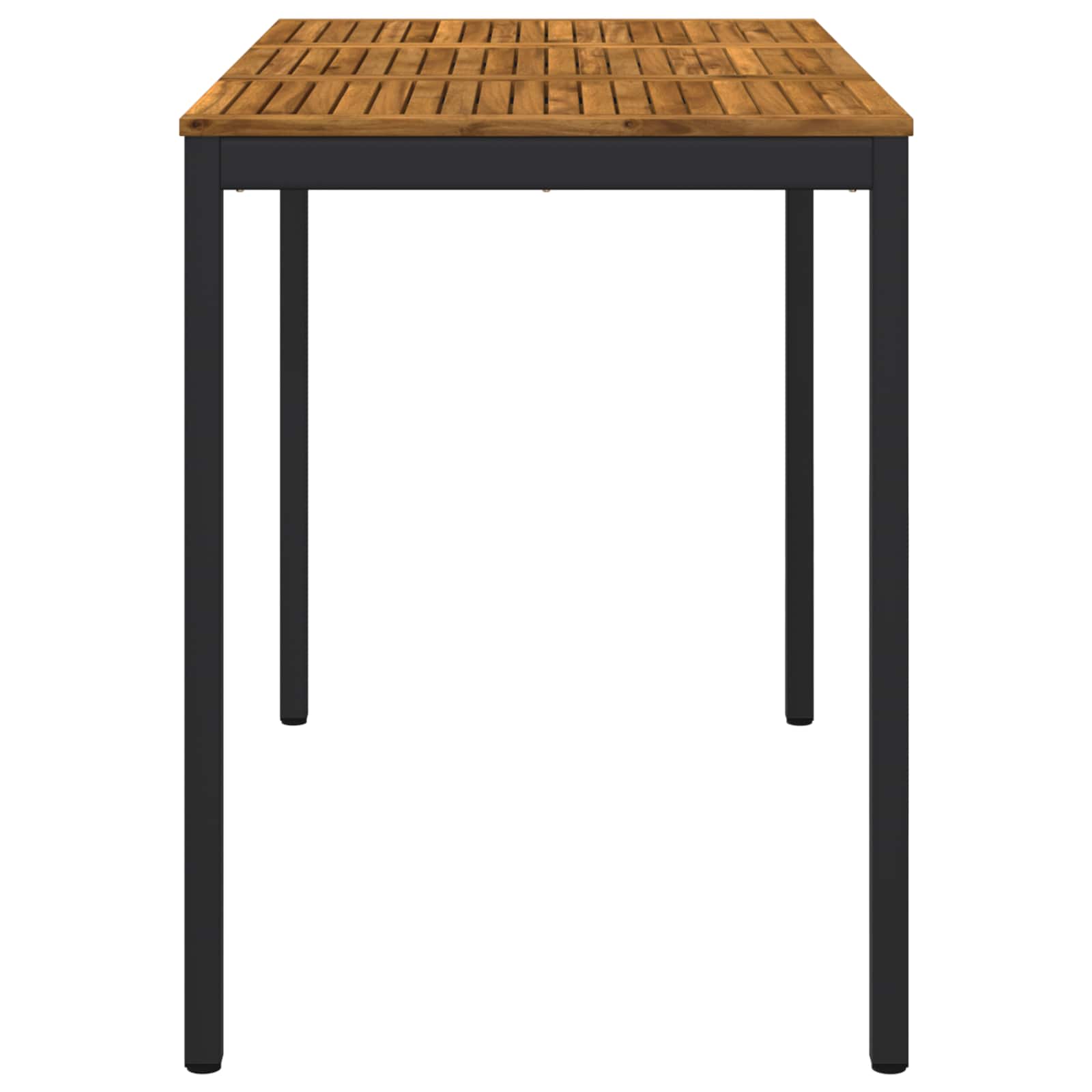 Tuinbar Tafel Naturel en Zwart 141 x 80,5 x 105 cm