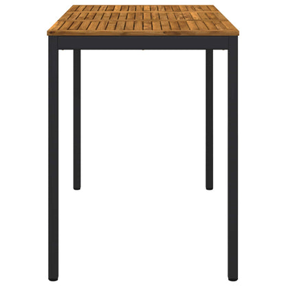 Tuinbar Tafel Naturel en Zwart 141 x 80,5 x 105 cm