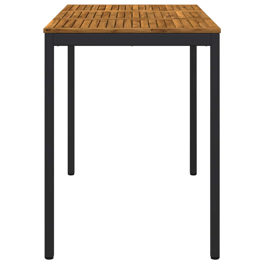Tuinbar Tafel Naturel en Zwart 141 x 80,5 x 105 cm