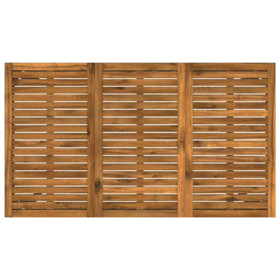 Tuinbar Tafel Naturel en Zwart 141 x 80,5 x 105 cm