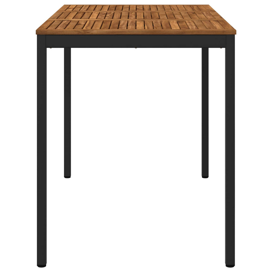 Tuinbar Tafel Naturel en Zwart 147 x 88,5 x 105 cm