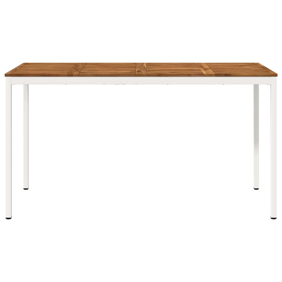 Tuinbar Tafel Natuurlijk en Wit 196 x 80,5 x 105 cm