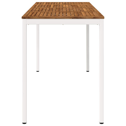 Tuinbar Tafel Natuurlijk en Wit 196 x 80,5 x 105 cm