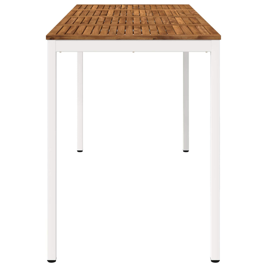 Tuinbar Tafel Natuurlijk en Wit 196 x 80,5 x 105 cm