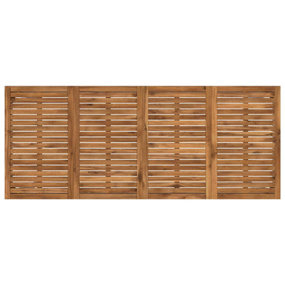 Tuinbar Tafel Natuurlijk en Wit 196 x 80,5 x 105 cm