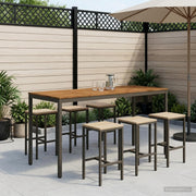 Tuinbar tafel massief acaciahout 196x80,5x105 cm