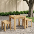 Salontafel Wit 40 x 40,5 x 36 cm Massief Acaciahout