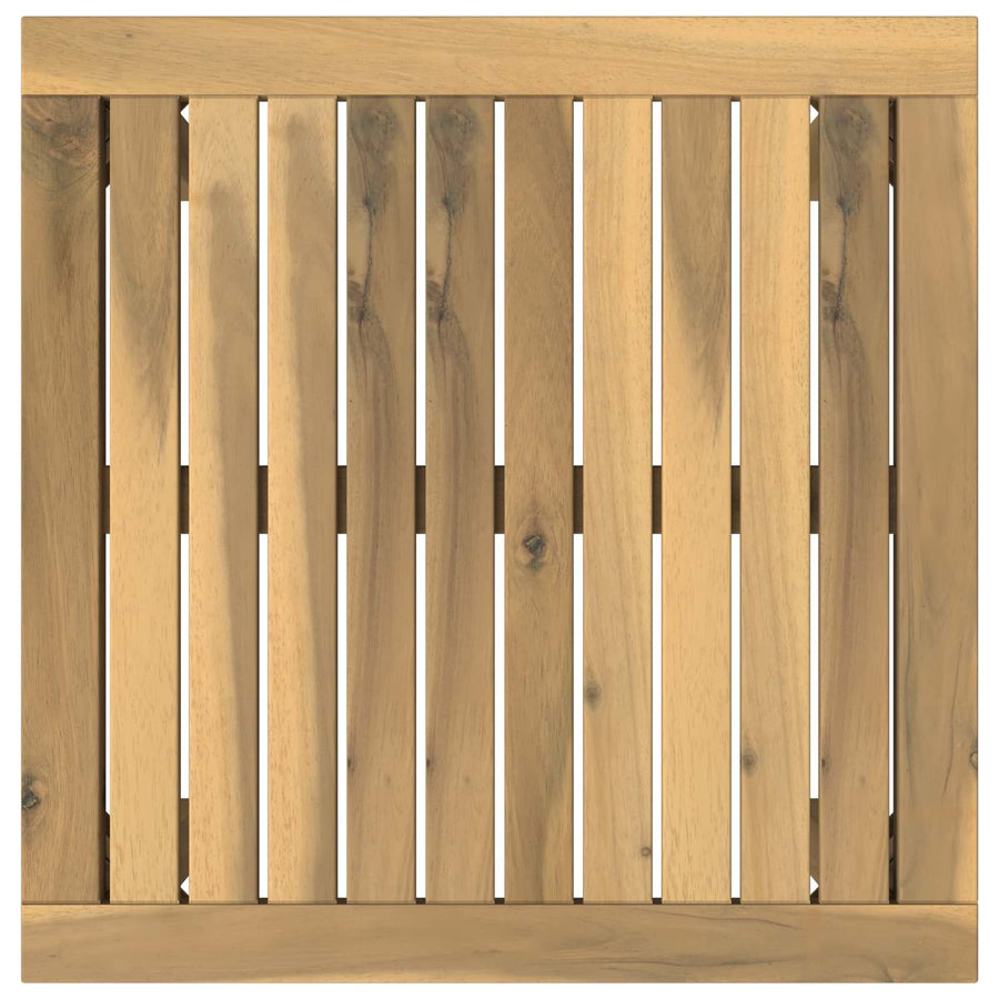 Salontafel Wit 50 x 48,5 x 36 cm Massief Acaciahout