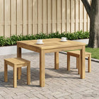 Salontafel Wit 60 x 60,5 x 36 cm Massief Acaciahout