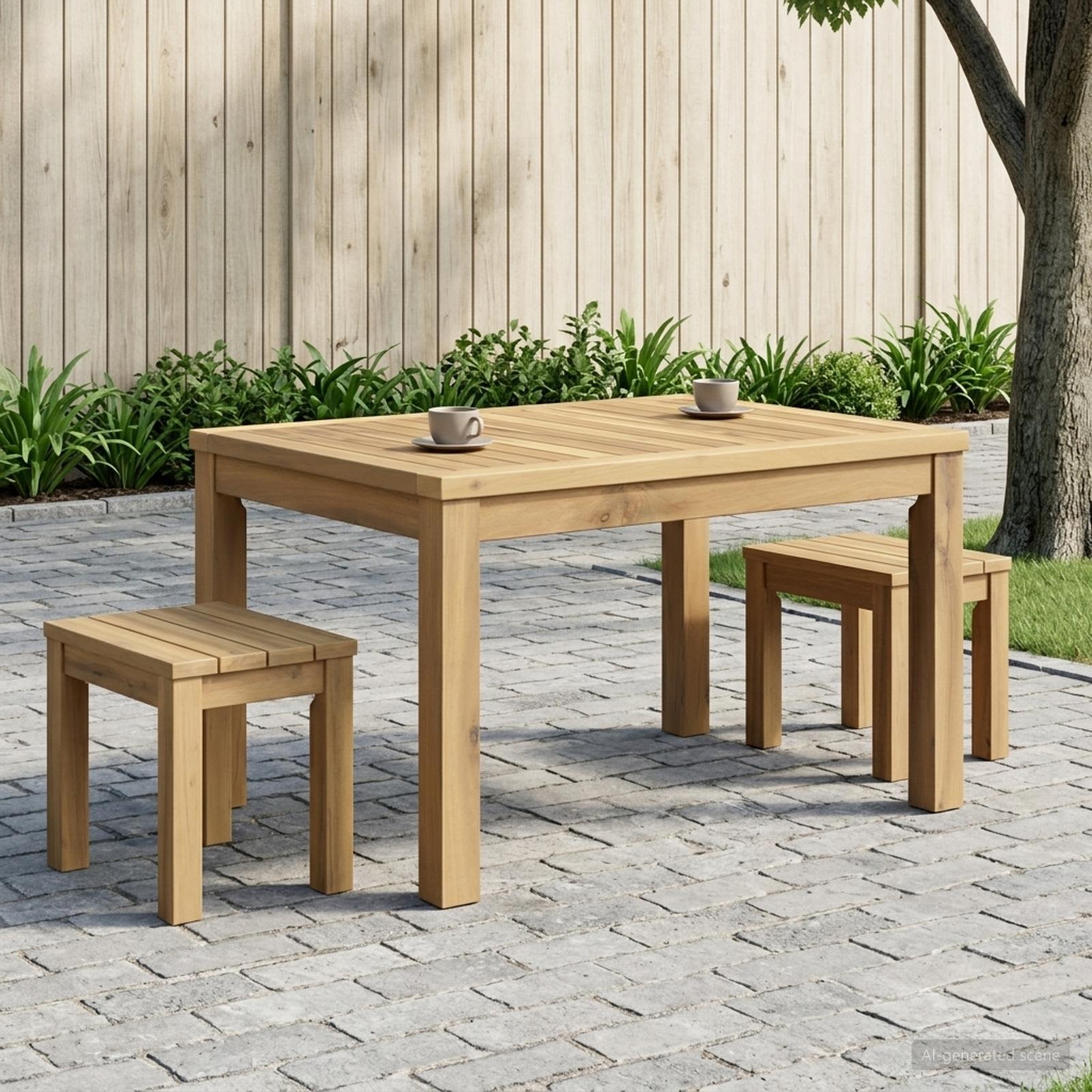 Salontafel Wit 50 x 68,5 x 36 cm Massief Acaciahout