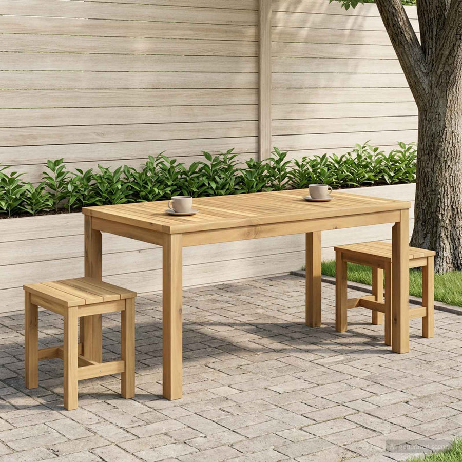 Salontafel Wit 50 x 100,5 x 45 cm Massief Acaciahout