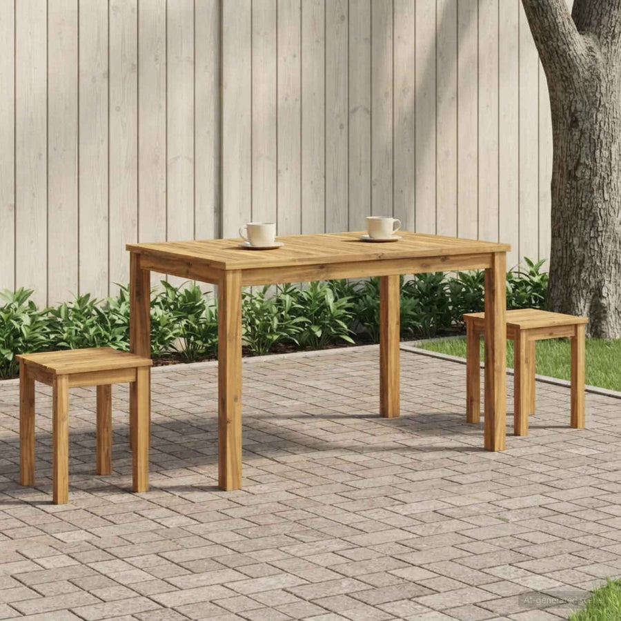 Salontafel Wit 50 x 100,5 x 45 cm Massief Acaciahout
