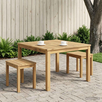 Salontafel Wit 100 x 100,5 x 45 cm Massief Acaciahout