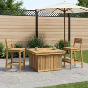 Tuinstafel massief acaciahout verstelbaar 80,5x80x75 cm wit