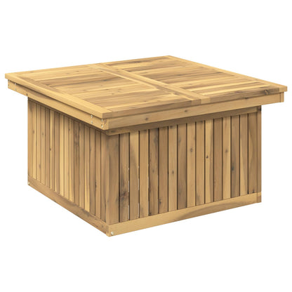 Tuinfoto Tafel Massief Acaciahout Hoogte Verstelbaar Wit