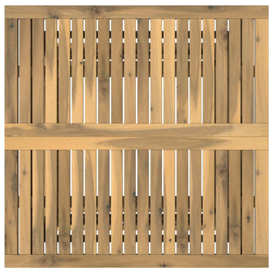 Tuinfoto Tafel Massief Acaciahout Hoogte Verstelbaar Wit
