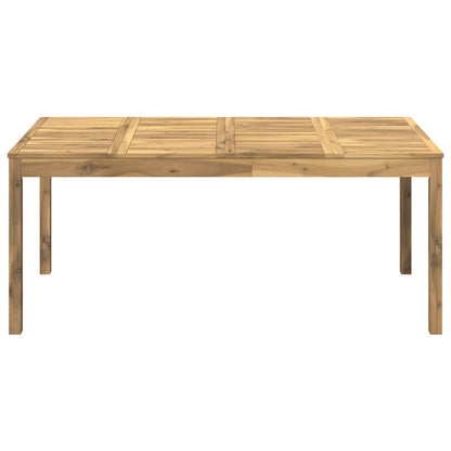 Tuindiner tafel Wit 180 x 88,5 x 75 cm Massief Acaciahout