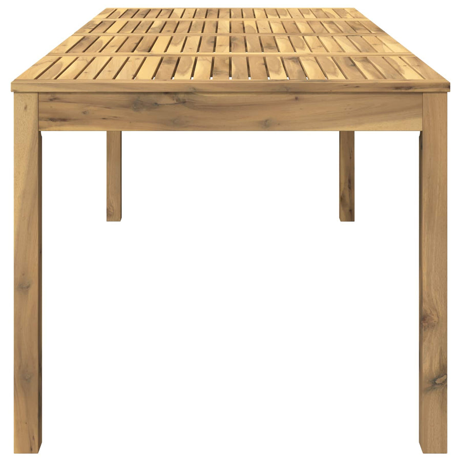 Tuindiner tafel Wit 180 x 88,5 x 75 cm Massief Acaciahout