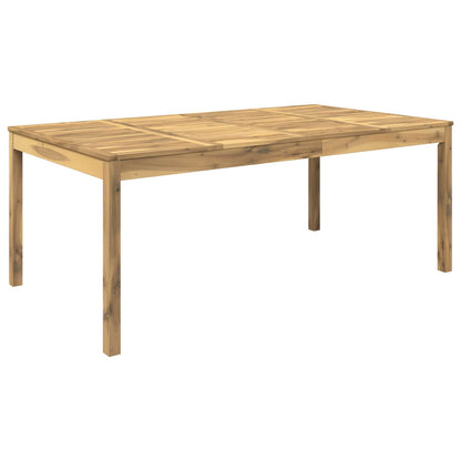 Tuindiner tafel Wit 196 x 100,5 x 75 cm Massief Acaciahout