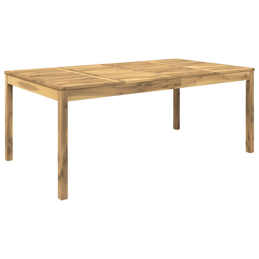Tuindiner tafel Wit 196 x 100,5 x 75 cm Massief Acaciahout