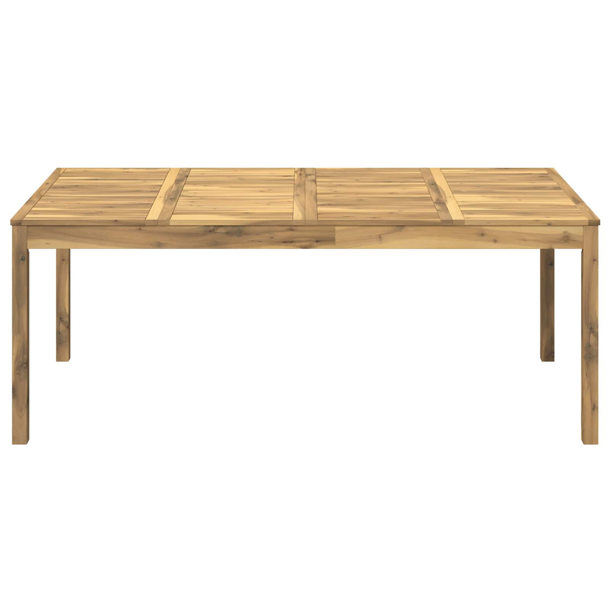 Tuindiner tafel Wit 196 x 100,5 x 75 cm Massief Acaciahout