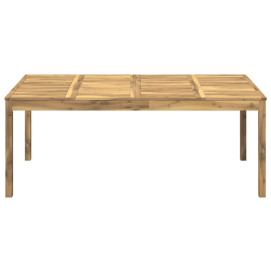 Tuindiner tafel Wit 196 x 100,5 x 75 cm Massief Acaciahout
