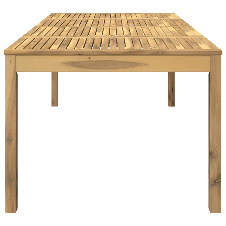 Tuindiner tafel Wit 196 x 100,5 x 75 cm Massief Acaciahout