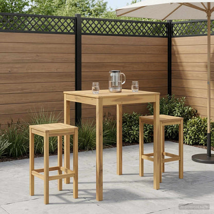 Tuinbar Tafel Wit 80 x 80,5 x 105 cm Massief Acaciahout