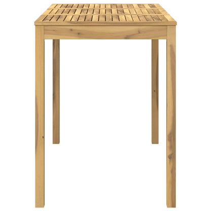 Tuinbar Tafel Wit 141 x 80,5 x 105 cm Massief Acaciahout