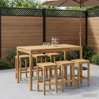 Tuinbar Tafel Wit 147 x 88,5 x 105 cm Massief Acaciahout