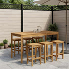Tuinbar Tafel Wit 180 x 88,5 x 105 cm Massief Acaciahout