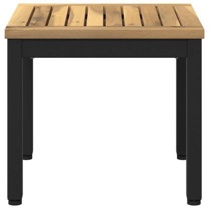Salontafel Wit en zwart 40 x 40,5 x 36 cm Massief Acaciahout