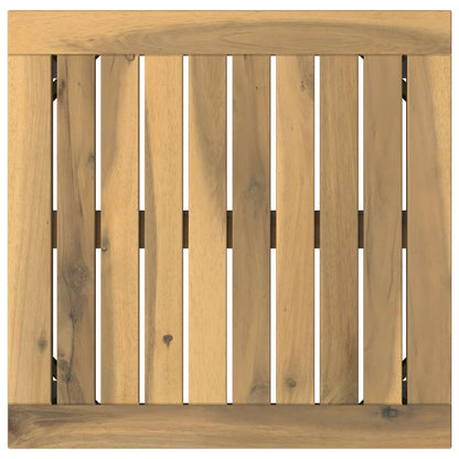 Salontafel Wit en zwart 40 x 40,5 x 36 cm Massief Acaciahout