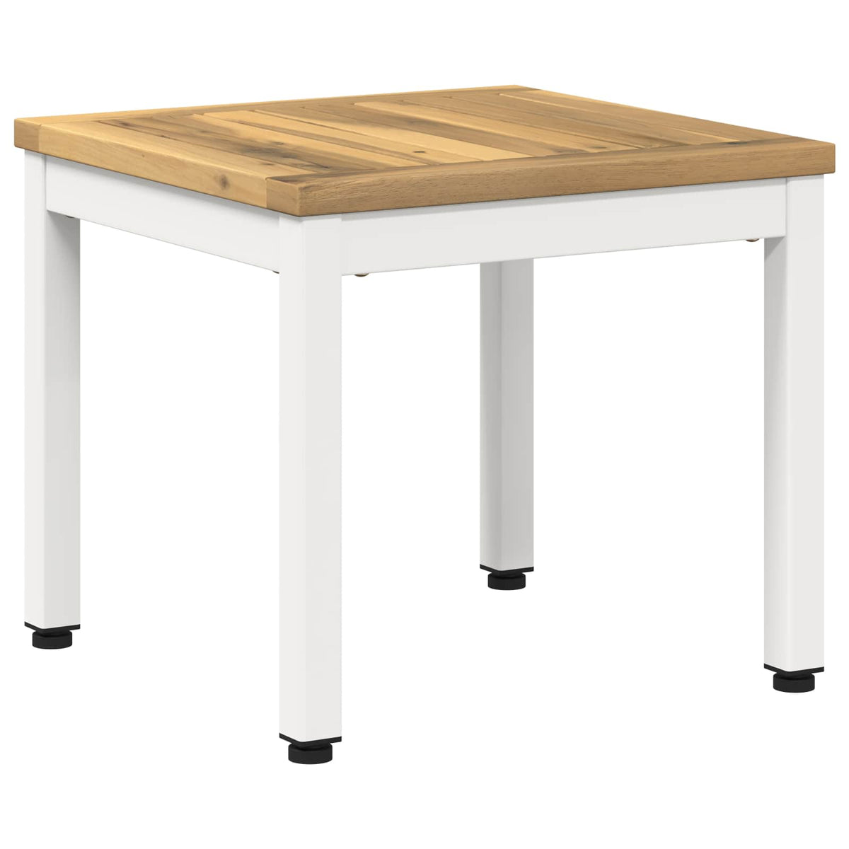 Salontafel Wit 40 x 40,5 x 36 cm Massief Acaciahout
