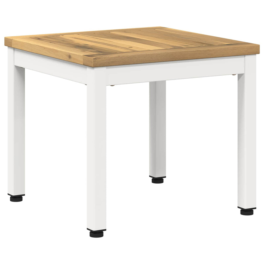 Salontafel Wit 40 x 40,5 x 36 cm Massief Acaciahout