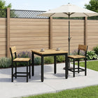 Salontafel Wit en zwart 50 x 48,5 x 36 cm Massief Acaciahout