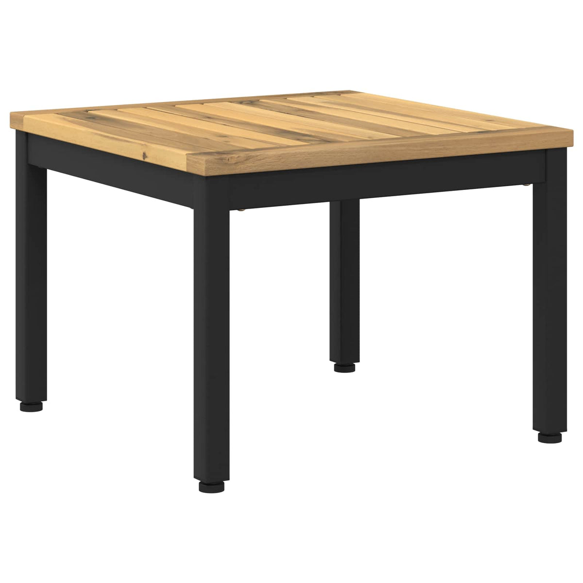 Salontafel Wit en zwart 50 x 48,5 x 36 cm Massief Acaciahout
