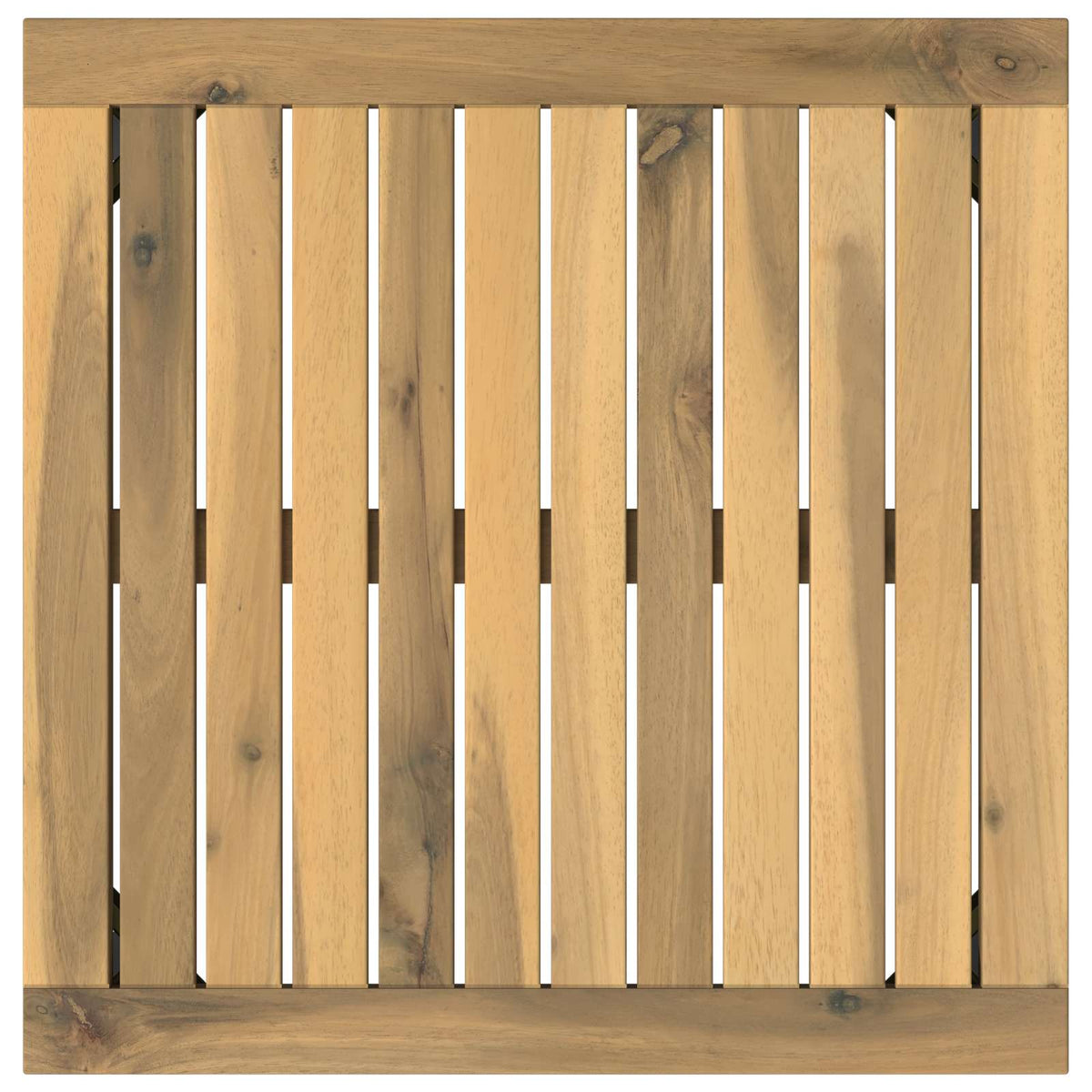 Salontafel Wit en zwart 50 x 48,5 x 36 cm Massief Acaciahout