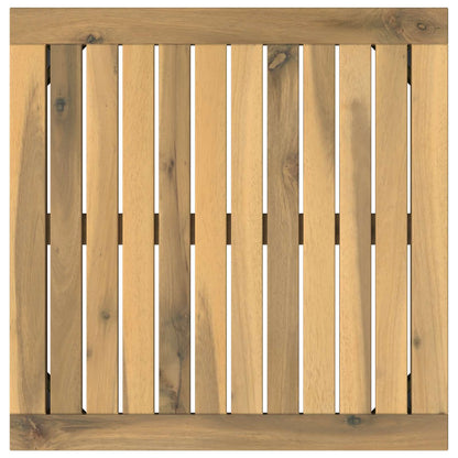 Salontafel Wit en zwart 50 x 48,5 x 36 cm Massief Acaciahout