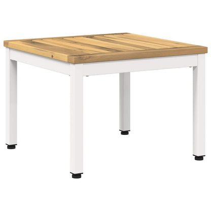 Salontafel Wit 50 x 48,5 x 36 cm Massief Acaciahout