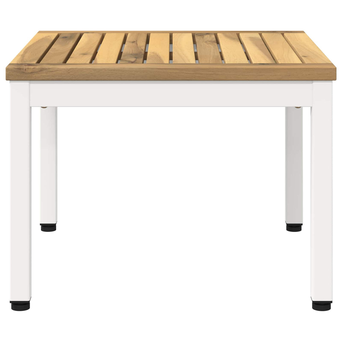 Salontafel Wit 50 x 48,5 x 36 cm Massief Acaciahout