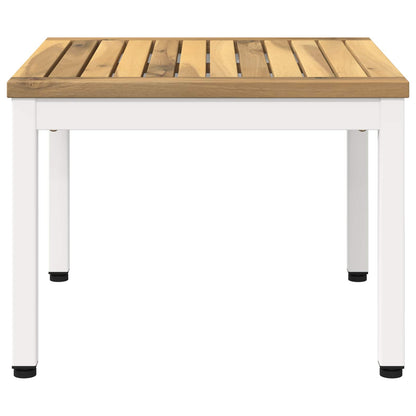 Salontafel Wit 50 x 48,5 x 36 cm Massief Acaciahout