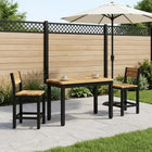 Salontafel Wit en zwart 60,5 x 30 x 36 cm Massief Acaciahout