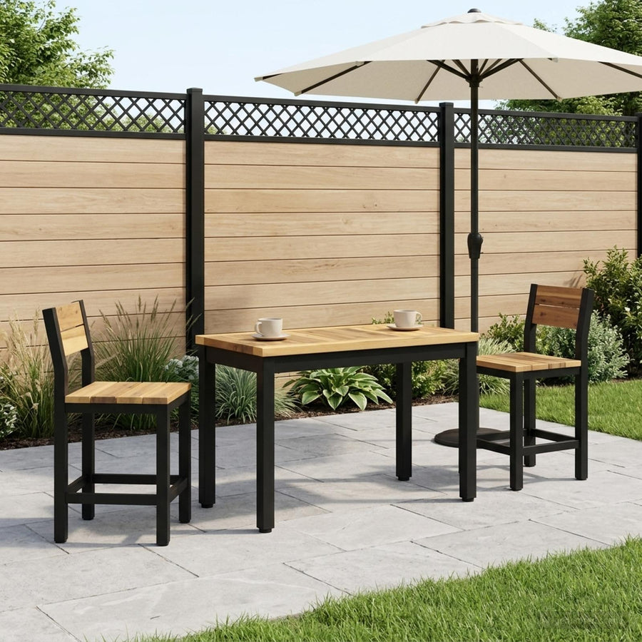 Salontafel Wit en zwart 60,5 x 30 x 36 cm Massief Acaciahout