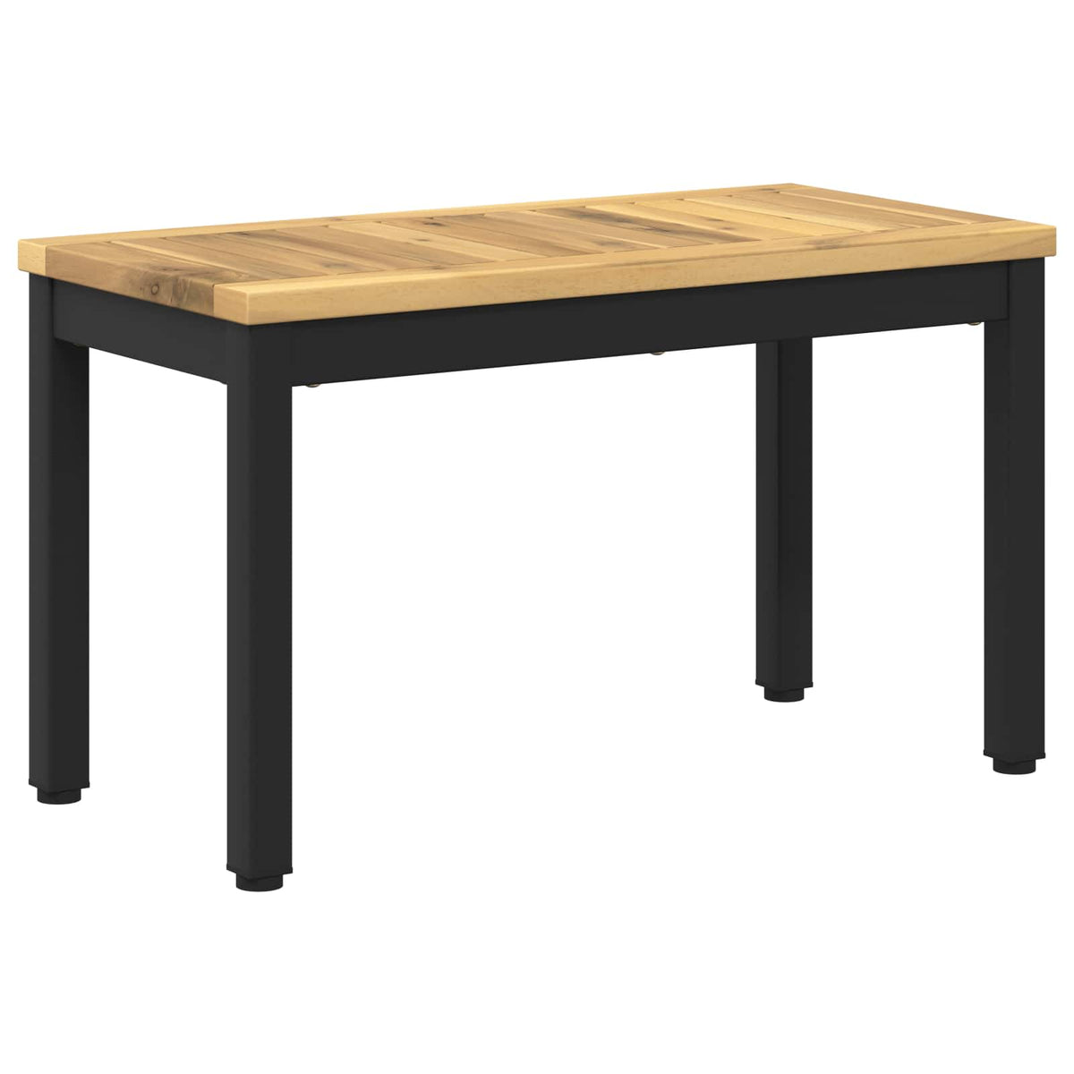 Salontafel Wit en zwart 60,5 x 30 x 36 cm Massief Acaciahout