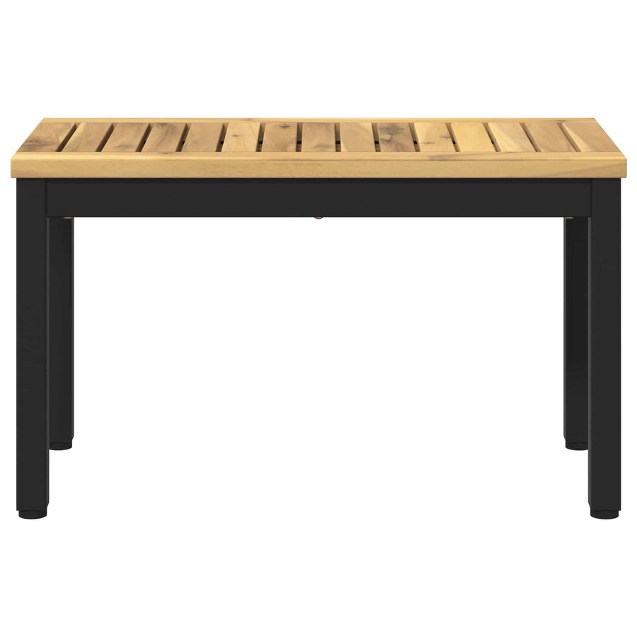 Salontafel Wit en zwart 60,5 x 30 x 36 cm Massief Acaciahout