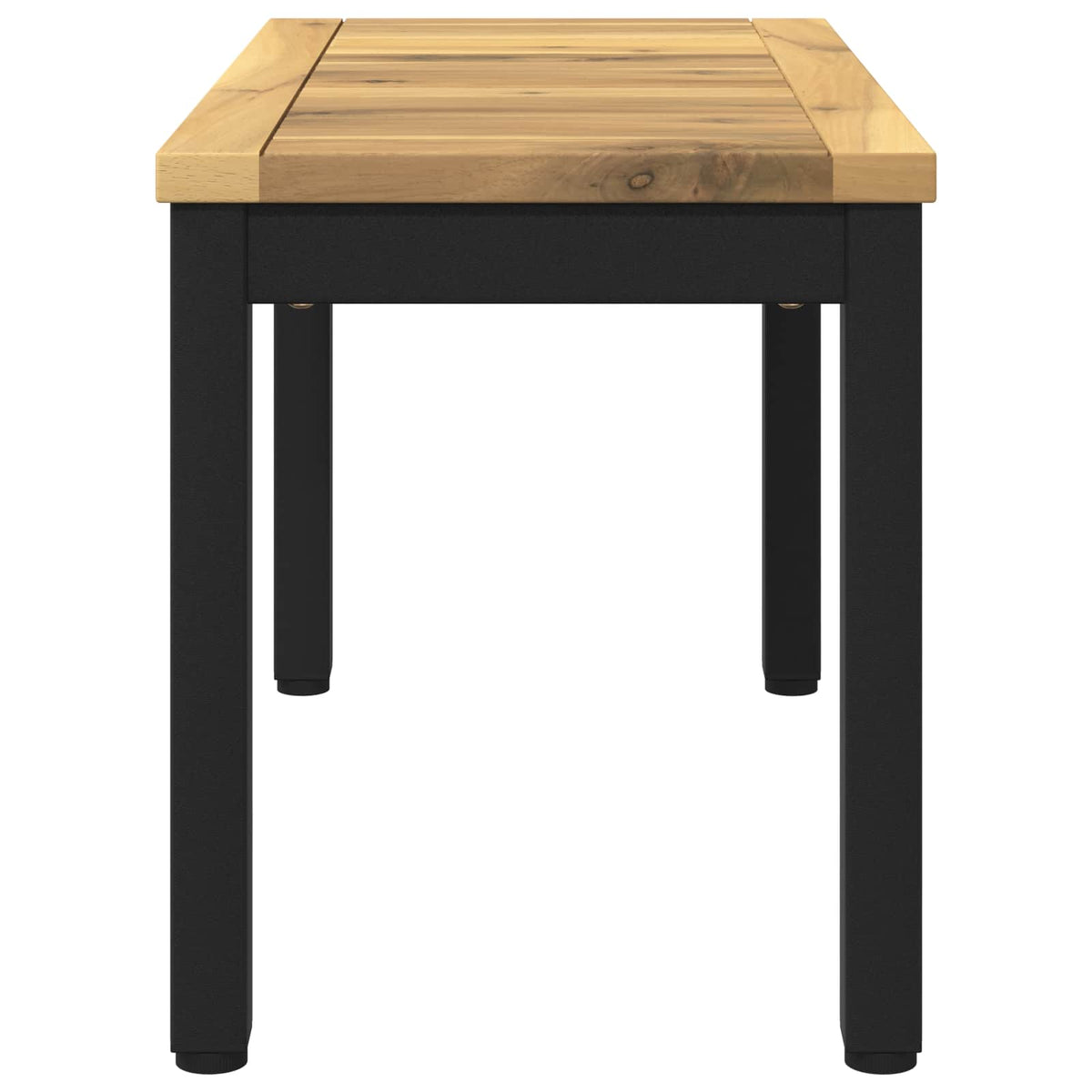 Salontafel Wit en zwart 60,5 x 30 x 36 cm Massief Acaciahout