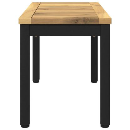 Salontafel Wit en zwart 60,5 x 30 x 36 cm Massief Acaciahout