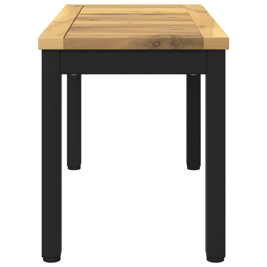 Salontafel Wit en zwart 60,5 x 30 x 36 cm Massief Acaciahout
