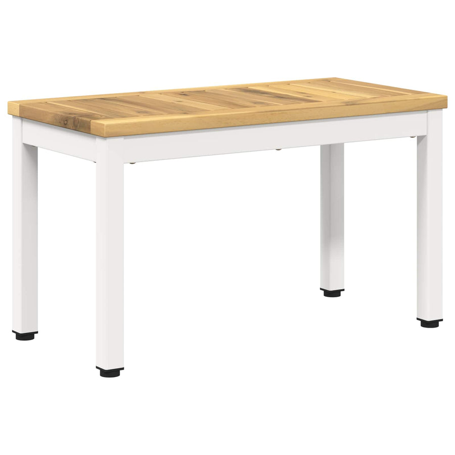 Salontafel Wit 60,5 x 30 x 36 cm Massief Acaciahout
